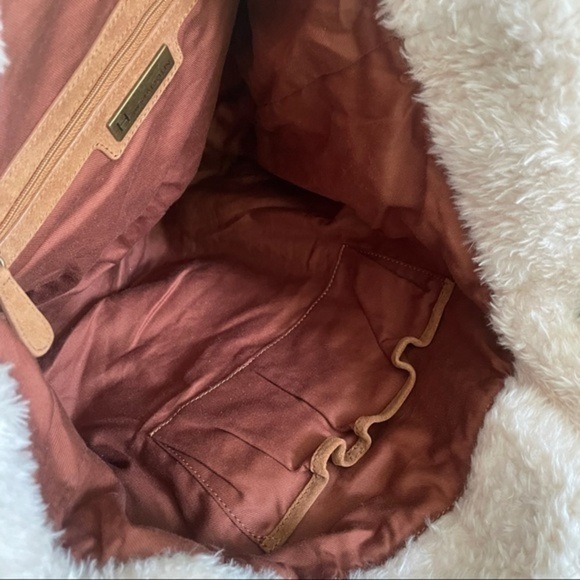 H by Halston NWT Suede & Fleece Shopper/Tote - Picture 6 of 11